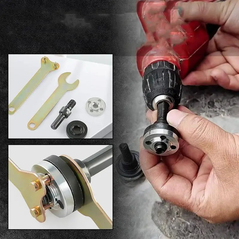 2-Set Hard Alloy Connecting Rod Kit with Wrench - 10mm Arbor Mandrel Variable Shaft Coupler Converter, Fits Most Small Angle Grinders, Grinding Cutting Blade Adapter for Cordless Drill, Mechanic DIY, Cavity Machining, Threaded Bar, Cutting Disc Mount,soho