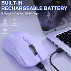 AULA SC580X Wireless Gaming Mouse, Tri-Mode 2.4G/BT5.0/USB-C, 10000 DPI Rechargeable Wireless Mouse with 6 Programmable Buttons, Ergonomic Computer Mouse for Laptop/PC/Mac/Tablet, Lightweight High Polling Rate Mouse