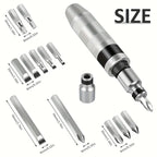 Precision Screwdriver Multi-functional Impact Drill Bit Set & 13pcs/set Durable Tool Set for Repair & Disassembly & Multi-function Screw Extractor Remover & Ratchet Screwdriver