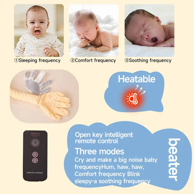 Giraffe Baby Soothing Pillow, Ultra-Soft Cotton Snuggle Sleep Cushion for Newborns, 3 Adjustable Modes with Remote, Maternity Support, Perfect Baby Shower & Birthday Gift Box