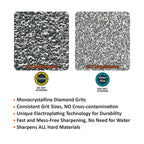 Dual-Grit Diamond Sharpening Stone File Coarse 325 / Extra Fine 1200 Grit