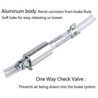 Gifts Brake Bleeder Hose - One Way Check Valve Tube Bleeding Tool Kit for Hydraulic System Bleeding,Universal Brake Fluid Bleeder Ki for Car Motorcyle Clutch, Soft Tube with Metal Clips