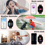 Erun 1.83-Inch HD Smartwatch, Wireless Smart Watch, Sporty Digital Watch, Sports Tracking Smartwatch with Bluetooth Calling and Weather App, Compatible with Android and iOS
