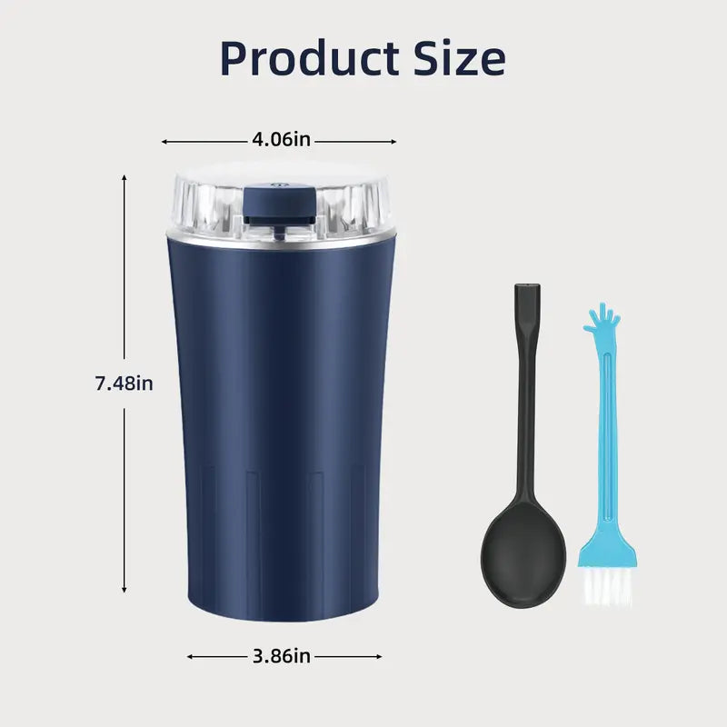 Grind in Seconds! High-Power 300W Electric Coffee Bean Grinder for Nuts, Grains, Spices | Fast & Food-Grade | Stainless Steel Mill | Compact & Easy to Use | A Must-Have Tool for Morning Brew & Healthy Meal Prep | Great Gift Idea!