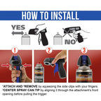 Reusable Plastic Paint Sprayer Accessory - Handheld Polypropylene Spray Can Trigger Handle with Full Grip Shape, Arthritis-Friendly Accurate Control Spray Painting Tool for Automotive Body Repair (Home Improvement Building Supplies)