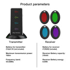 Wireless Key Finder with LED Flashlight, Button, RFID Key Locator with 4 Receivers, Smart Item Tracker for Keys & Wallets, Anti Lost Wireless, Keychain Tracker（1,000+ sold）