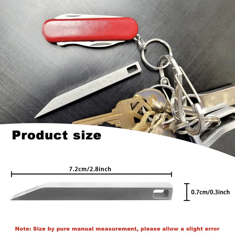 he Mighty Bar - for Bottle cap, sticker remover, Open box Super Strong Stainless Steel Pry Bar Everyday Tasks EDC Mini Prybar EDC for Keychain Accessories Pry Bar Tool (No ring) Portable Household Multifunctional, Small Keychain Accessories（1,000+ sold）