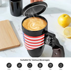 Pukomc Coffee Mug with Rotatable Wooden Handle Gift Boxes, Ceramic Leak-Proof and Scalding-Proof Cup, 16 Ounces Beverage Drinkware Glass Reusable Reuse Tumbler Washable, Best Gift Ideas for Men, Boyfrieds Gifts, Men Gifts Funny Mug