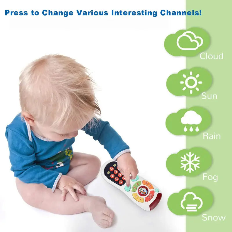 Baby Remote Control Toy, 20 Unique Learning Remote Buttons, Plays Baby Music Tunes, Flashing Lights, Early Educational Baby Christmas Birthday Stuffer, back to school [Sold 613 units]