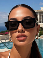Men's Square Frame Sunglasses, Trendy Casual Sunglasses for Everyday Use, Fashion Accessories for Outdoor Activities, Square Frames Sunglasses, Square Framed Sunglasses [Sold 625 units]