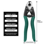 Steel Wire Rope Cutter with Plastic Handle, Efficient Cutting, Rebound Design Lever Principle, Safety Lock Hook, Heavy Duty Wire Cutters, Industrial Cable Cutting Tool, Cable Cutters [Sold 574 units]