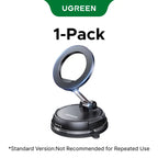 Vacuum Suction Magnetic Car Phone Mount, Unpowered 360° Rotatable Foldable Adjustable Smartphone Holder, Noiseless Car Phone Stand for for iPhone & Android Devices