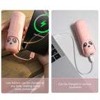 Pink Foldable Handheld Fan - USB-Powered Compact Rechargeable Portable Fan with Wired Mobile Power Bank Charger for Desktop Use, Fan Portable, Portable Fans
