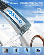 Hands Free Neck Fan, Sports, Travel, Office, Rechargeable, Bladeless Cooling Technology, Wearable Headset Design,Up to 8 Hours of Battery life, Comfortable to Wear