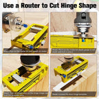 Door Hinge & Door Latch Installation Hardware Tool Kit, Hinge Mortise Template, Easy To Install & Use Chisel Sets, DIY Tools, Suitable for Woodworking Projects, Woodworking DIY [Sold 731 units]