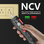 FY18S CAT III 12V-1000V Dual Range Voltage Tester/NCVT, High Sensitivity, Triple Alarm,Flashlight,Temp/Circuit/Outlet Live-Neutral Detection, Ideal for Home DIY, Repairs, Inspection, Electrician & Industrial/Commercial Quick Testing.