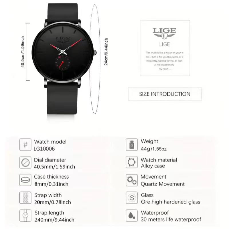 Men's Business Fashion Round Dial Analog Quartz Watch, Minimalist Style Wristwatch, Trendy Watch for Daily Use As Gift with Box, Round Face Wristwatch（1,000+ sold）