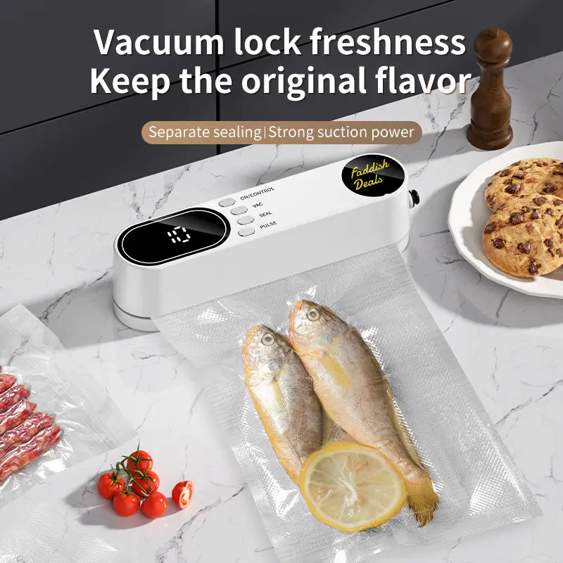 Wireless Vacuum Sealer 5v 3-speed Durable Smart Multi-Function Food Sealing Storage Device，Air inflation Air Pump Mini Portable Handheld Plastic Sealer for Food Preservation and Storage