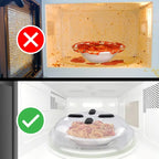 HOVER COVER Magnetic Splatter Cover, 12-Inch Clear BPA-Free Food Lid, Vented Plate Guard with Steam Vents, Anti-Splash Microwave Lid, Dishwasher Safe, Space-Saving Magnetic Storage