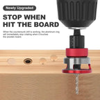 4PCS High Carbon Steel 4-Blade Countersink Drill Bit Set with Depth Adjust Stop, L-Shape Wrench Tool, Included Tool for Woodworkers’ Precision Drilling in Wood/Plastic,toolupgrade   [Sold 390 units]