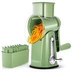 SUSTEAS Rotary Cheese Grater with Handle, 5 Well-Designed Blades, Strong Suction Cup Base, Kitchen Utensils Vegetable Slicer Dicer Fruit Vegetable Slicer Gadgets Kitchen summerwins