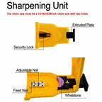 Portable Teeth Chainsaw Sharpener, Proprietary Bar-Mount Chain Saw Fast Sharpening Tool, Fit for 14/16/18/20 Inches 2-Hole Chain Saw Bar, toolupgrade [Sold 347 units]