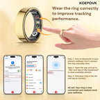 itanium Smart Ring IP68 Fitness Tracker with Sleep Tracking, Activity Tracking, Stress Trends, Sport Modes, No Subscription Required, 3-5 Days Battery Life, iOS & Android Compatible（1,000+ sold）