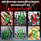 5PCS Titanium Step Drill Bit Set, High Speed Steel Cone Drill Bits 50 Sizes Multi-Hole Cutting Tool, Metal Hole Cutter for Iron Copper Wood Plastic Fiberglass, DIY Industrial Hand Tools, Perfect Father's Day Gift for Dad  [Sold 1000+ units]