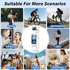 W&O Upgraded Vlogging Camera with 32GB Card, Video Recorder, Digital Vlogging Camera with 180° Rotating Lens, Full Body Camera for Vlogging, Travel & Daily Life Recording, Camcorder, Christmas Gift