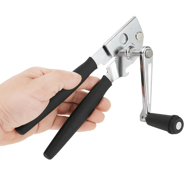 Manual Can Opener with Soft Handles,Commercial Can Openers Heavy Duty, Ergonomic Easy-Turn Crank for Seniors,Industrial Can Opener for Restaurant