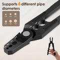 Manual Copper Tube Rounder Flat Tube Repairer Pliers Pipe Rounding Plier with 6 Hole Multifunctional Tube Rounder Tool for 1/4" 3/8" 1/2" 5/8" 3/4" 7/8" Copper Tube Aluminum Thin Walled Iron Pipe outdoorfun