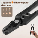 Manual Copper Tube Rounder Flat Tube Repairer Pliers Pipe Rounding Plier with 6 Hole Multifunctional Tube Rounder Tool for 1/4" 3/8" 1/2" 5/8" 3/4" 7/8" Copper Tube Aluminum Thin Walled Iron Pipe outdoorfun