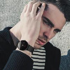 LIGE Men's Casual Trendy Quartz Wristwatch - 40mm Round Quartz Dial, 30m Waterproof, Adjustable Hook Strap, Custom Fit, Easy to Use, Male Wear Fashion Accessory, Unique Gift for Him [Sold 608 units]