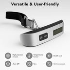 Portable Digital Luggage Scale, Pet Scale for Accurate Weighing, 110lbs Hanging Baggage Scale with Backlit LCD Display, Portable Suitcase Weighing Scale, Travel Luggage Weight Scale with Hook, Strong Straps for Travelers