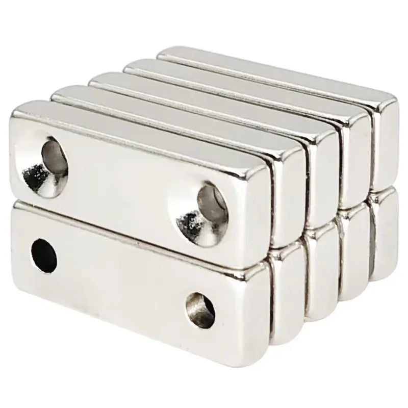 Strong Neodymium Square Magnets, Double Hole Design Magnets, Durable Multi-Application Magnetic Tool for Door, Window, Cabinet, Hardware（1,000+ sold）