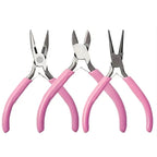3-Piece Jewelry Pliers Set, Needle Nose, Round Nose & Wire Cutter Tools for Jewelry Making, Repair & Crafts