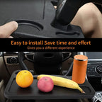 Steering Wheel Tray - Black Car Interior Organizers for Constant Travelers, Steering Wheel Desk & Food Table, Cars Accessories, Auto Accessories with Universal Fit for Most Vehicles