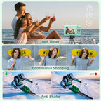 Mini Digital Cameras with 2.4 Inch Screen, Portable FHD 1080P High Definition Screen Cameras, Mini Vintage Compact Digicam for Vlogging, Photography & Video, Camera Electronics, Beginner Digital Camera, Autofocus Selfie Camera, Men Gifts