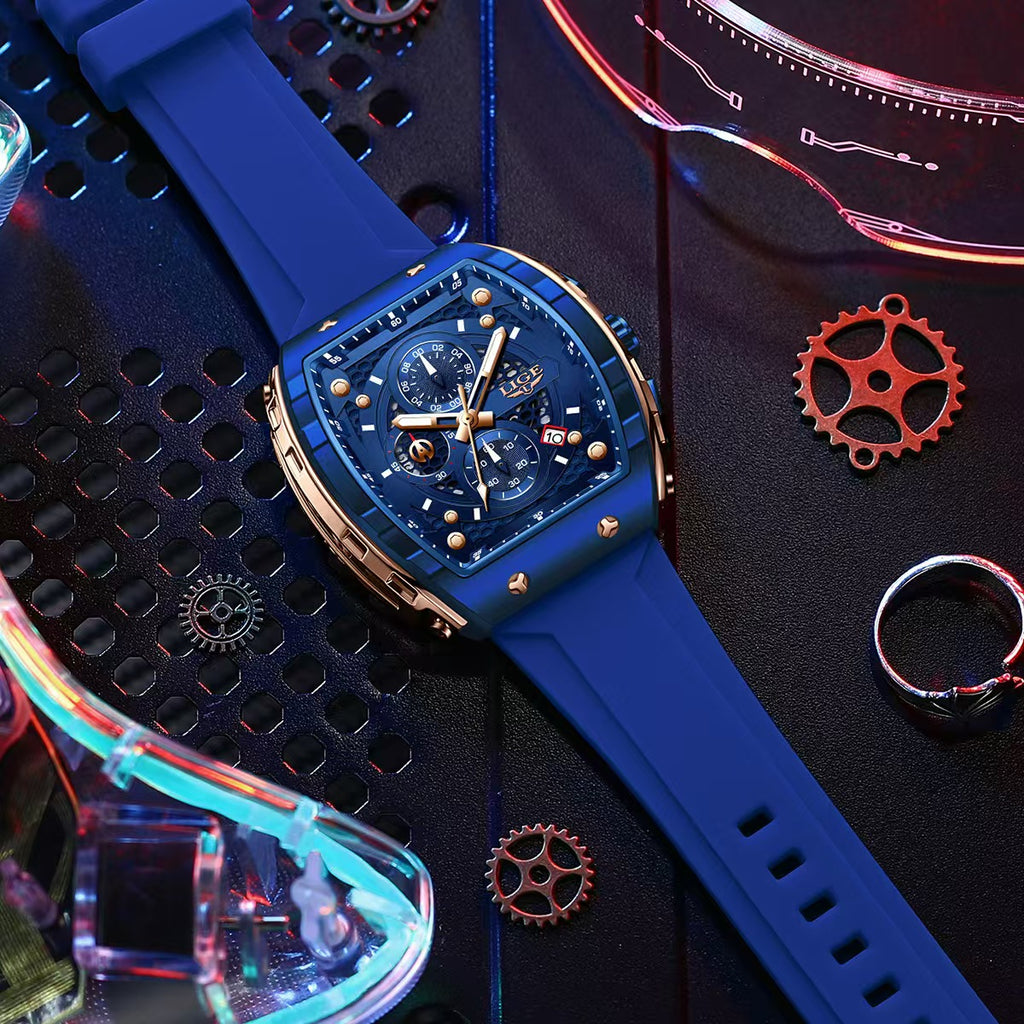 Men's Sporty Waterproof Quartz Watch, Quartz Analog Wristwatch, Fashionable Luminous Watch with Calendar Display for Party, Daily Clothing Decor, Trendy All-match & Exquisite Watch for Gift with Box（1,000+ sold）