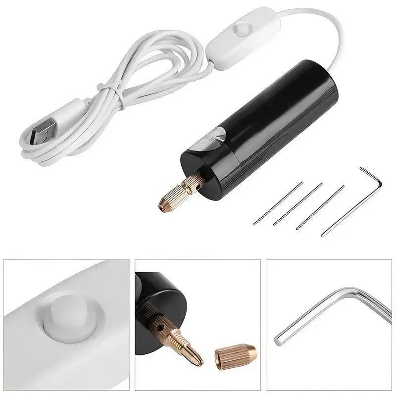 5v Portable Mini Electric Drill, Usb Powered Handheld Drill, Multifunctional Drill Tool, High Precision Tool for Jewelry Making, Woodworking, Power Tools, Work Equipment for Men, Tools and Gadgets, Polishing, Diy Tool