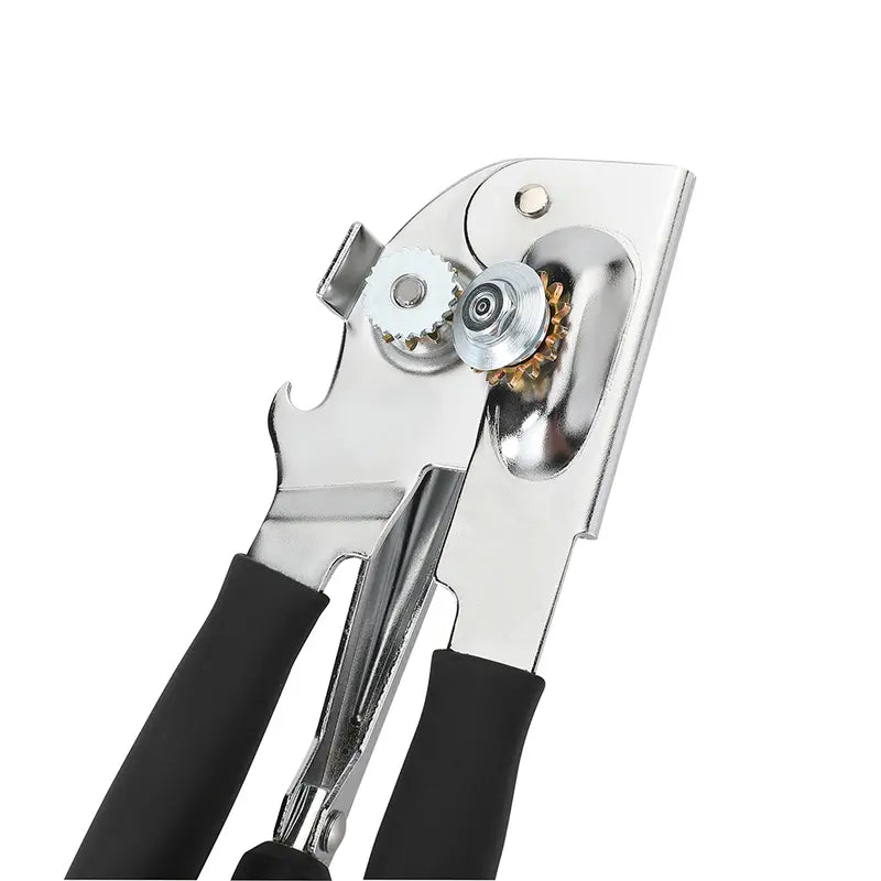 Manual Can Opener with Soft Handles,Commercial Can Openers Heavy Duty, Ergonomic Easy-Turn Crank for Seniors,Industrial Can Opener for Restaurant