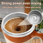 Automatic Magnetic Self Stirring Coffee Mug Rechargeable Stainless Steel Insulated Mixing Cup with Lid for Coffee Milk Tea Hot Chocolate and Protein Powder Christmas Gift