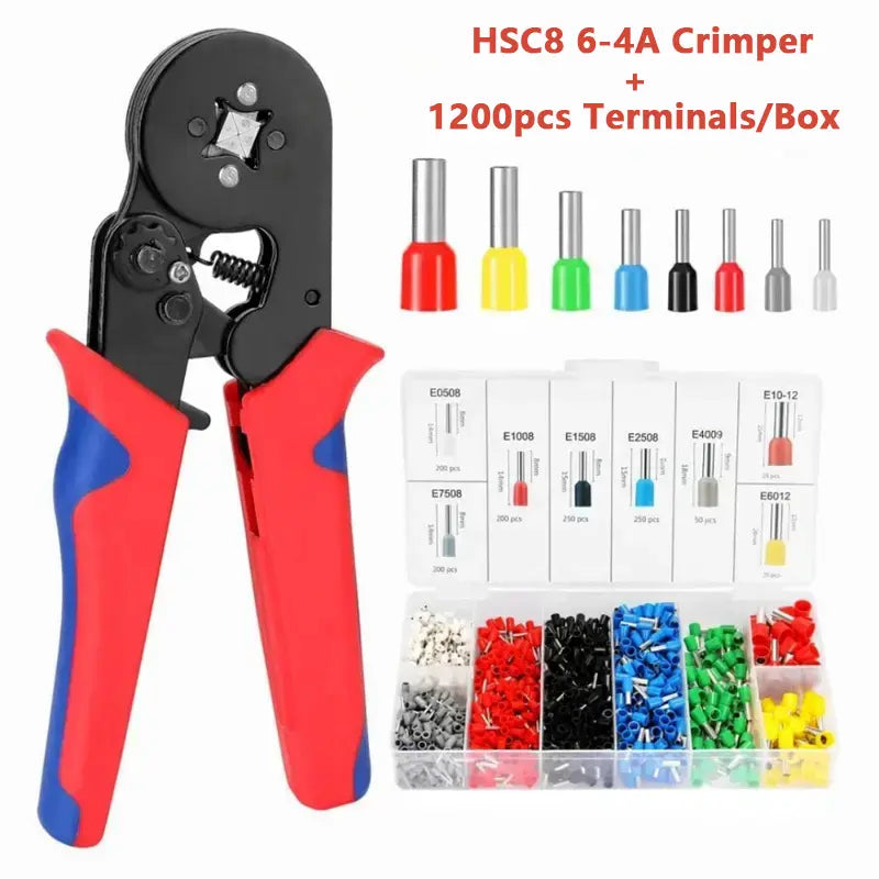 Multifunctional Wire Terminal Crimping Tool, 1 Set Wire Crimping Tool Kit, Wire Crimping Tool Kit with Box, Vlogging Kit, Heavy Duty, Wirepliers, Hand Tools & Dealsforyoudays