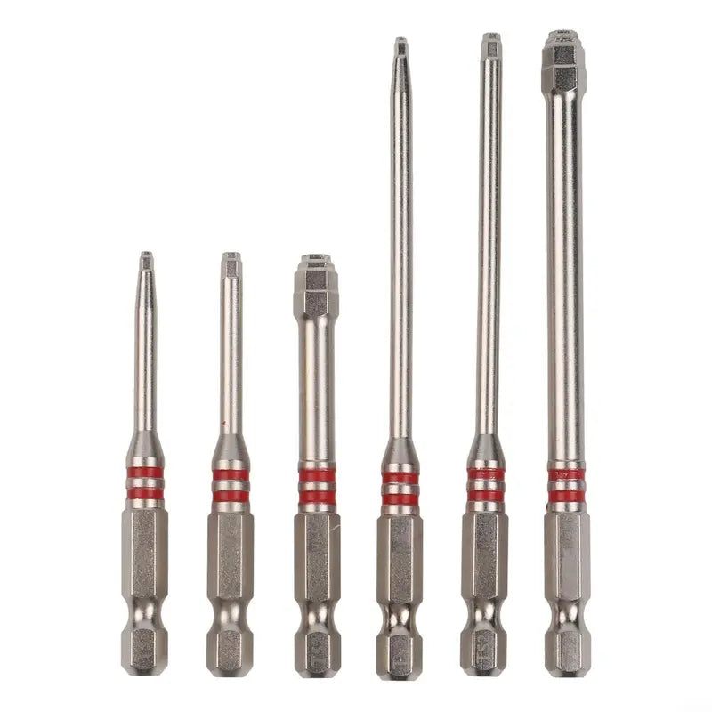 6-Piece Screwdriver Drill Bits Set, Tool Accessories with Magnetic Hexagonal Shanks & Unique Pagoda-Shaped Internal Hex Design, Tightens 1.5mm-6mm Nuts for Electric Drills & Wrenches   [Sold 769 units]