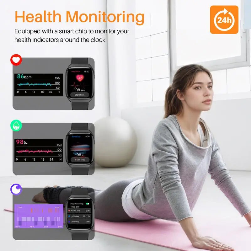 Z49 Smartwatch with Fitness Tracker, Sleep Monitor, Pedometer, Stopwatch for Fitness Enthusiasts, Holiday Gift, Wearable Device [Sold 683 units]