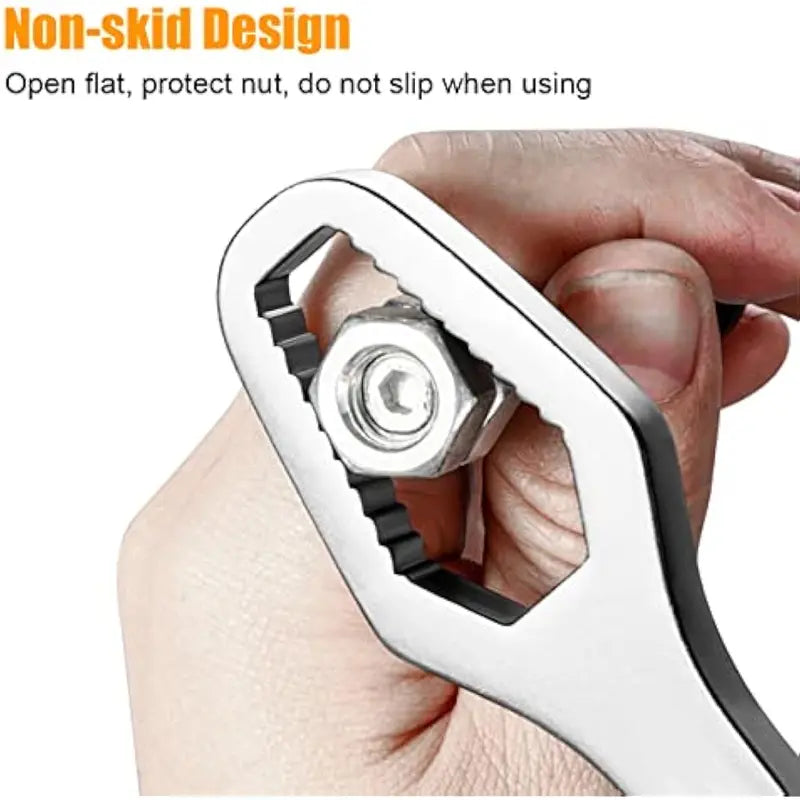 Universal Wrench,8-22mm Universal Torx Self-tightening Wrench,Double-head Torx Spanner,Non-Slip Multi-function Wrench for Most Nuts & Bolts Repair,Professional Car Assembly & Disassembly Tool