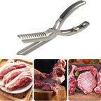 BBQ Rib , Rib Membrane Remover Stainless Steel Tool Kit, with Arc Clamp & Non-Slip Grip, Ergonomic Design for Easy Membrane Removal, Dishwasher Safe BBQ Accessories