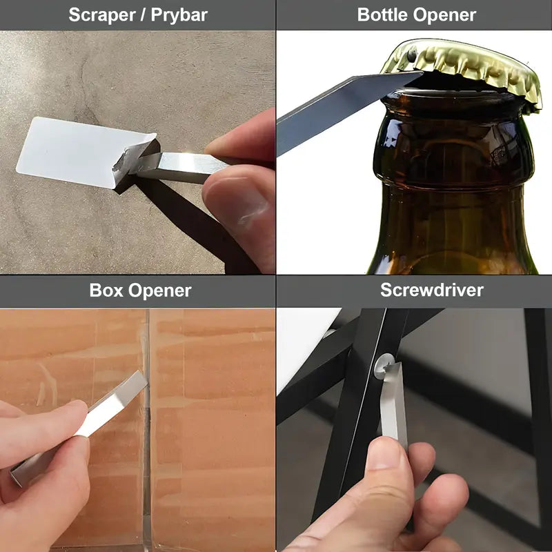 he Mighty Bar - for Bottle cap, sticker remover, Open box Super Strong Stainless Steel Pry Bar Everyday Tasks EDC Mini Prybar EDC for Keychain Accessories Pry Bar Tool (No ring) Portable Household Multifunctional, Small Keychain Accessories（1,000+ sold）
