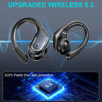 Wireless In-ear Earbuds with Built-in Mic, Waterproof Sports Earphones with LED Display, Wireless Noise Cancelling Headphones for Running Sports