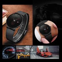 LIGE Men's Casual Trendy Quartz Wristwatch - 40mm Round Quartz Dial, 30m Waterproof, Adjustable Hook Strap, Custom Fit, Easy to Use, Male Wear Fashion Accessory, Unique Gift for Him [Sold 608 units]